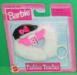 Mattel - Barbie - Fashion Touches - White Stole, Hat and Pearls - Accessory
